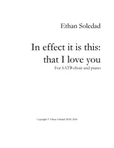 In effect it is this: that I love you SATB choral sheet music cover